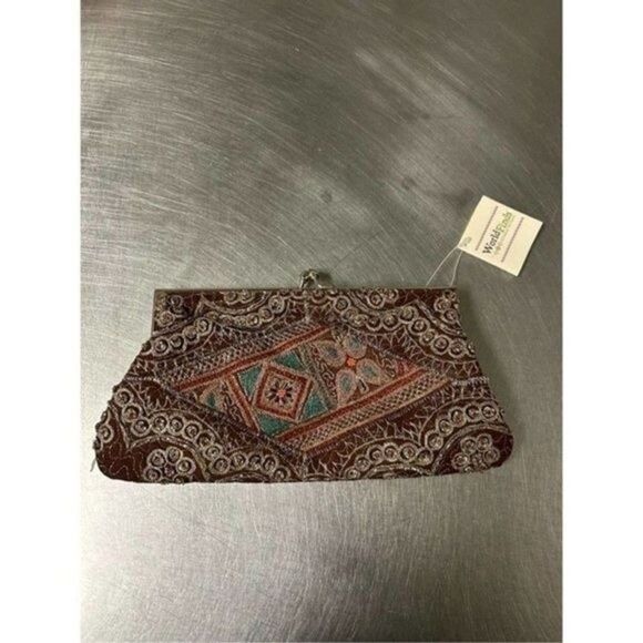 World Finds Vintage Handmade Sari bag/clutch. NWT - Picture 1 of 8